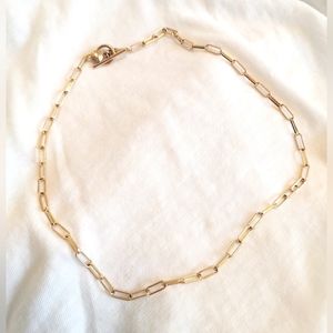 J.Crew T-bar paper clip link chain necklace